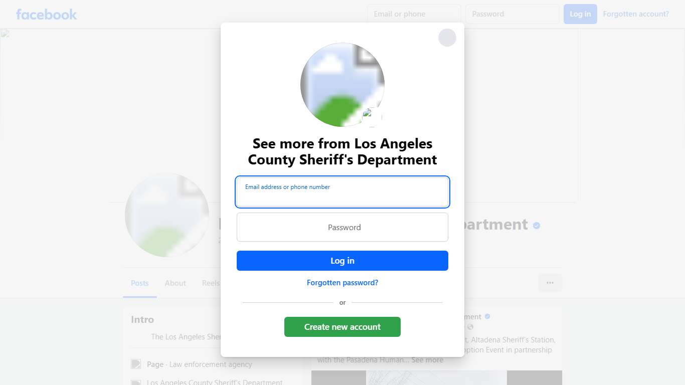 Los Angeles County Sheriff's Department Facebook